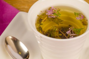 Herbal tea closeup